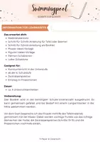 Vorschau - Arbeitsblätter - Swimmingpool Zentralperspektive und Proportionen Kunstprojekt – Booklet, Tafelmaterial & Vorlagen - Seite 1