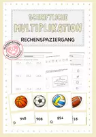 Vorschau - Arbeitsblätter - Schriftliche Multiplikation_Rechenspaziergang - Deckblatt
