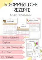 Vorschau - Arbeitsblätter - Sommerliche Rezepte für den Fachunterricht - Deckblatt