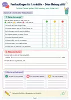 Vorschau - Spiele - Feedbackbogen für Lehrkräfte Schülerfeedback zum Unterricht Klasse 5 bis 10 - Seite 3