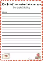 Vorschau - Arbeitsblätter - Ein Brief an meine Lehrperson - Seite 1