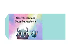 Vorschau - Mal- und Bastelvorlagen - Monsterstarkes Selbstbewusstsein - Schokoriegel - Seite 1