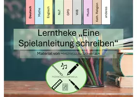 Vorschau - Stationenlernen - Lerntheke "Eine Spielanleitung schreiben" - Deckblatt