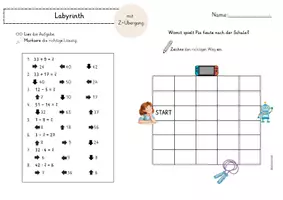 Vorschau - Arbeitsblätter - Mathe Labyrinth Grundrechenarten Wiederholung - Seite 2