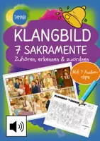 Vorschau - Stundenentwürfe - Klangbild 7 Sakramente - zuhören, erkennen & zuordnen | Religion Grundschule | Die sieben Sakramente | Sakramente | Religionsunterricht | Vertretungsstunde - Deckblatt