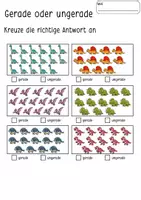 Vorschau - Arbeitsblätter - 🦖 Dino-Zahlencheck Gerade oder ungerade - Dinoparty bis 20 - Seite 3