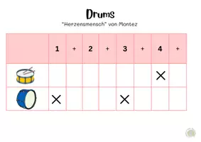 Vorschau - Arbeitsblätter - Bodypercussion & Rhythmus, Drums | zum Lied "Herzensmensch" von Montez - Seite 3
