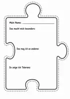 Vorschau - Mal- und Bastelvorlagen - Toleranz-Puzzle für die Klassengemeinschaft - Seite 2