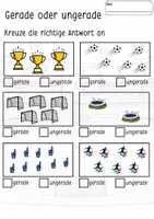 Vorschau - Arbeitsblätter - 🌟 Fußball Weltmeisterschaft – GERADE & UNEGRADE Zahlen 🌟 - Seite 1