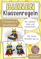 Vorschau - Anderer Materialtyp - Klassenregeln Bienenklasse Klassentier Biene - Deckblatt