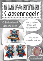 Vorschau - Anderer Materialtyp - Klassenregeln Elefantenklasse Klassentier Elefant - Deckblatt