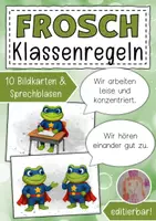 Vorschau - Anderer Materialtyp - Klassenregeln Froschklasse Klassentier Frosch - Deckblatt