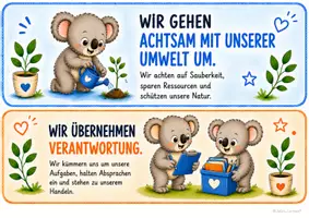 Vorschau - Bildkarten - Klassenregeln Koala in verschiedenen Farben 1.Kl-4.Kl - Seite 2