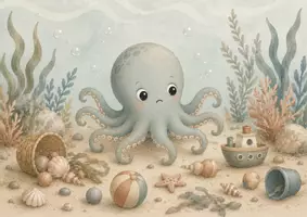 Vorschau - Arbeitsblätter - Olli Oktopus räumt auf – Kamishibai für Kita & Krippe | Ordnung lernen mit den Kleinsten | Mitmachgeschichte, Morgenkreis & PDF - Seite 2