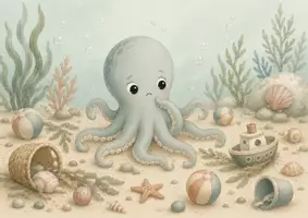 Vorschau - Arbeitsblätter - Olli Oktopus räumt auf – Kamishibai für Kita & Krippe | Ordnung lernen mit den Kleinsten | Mitmachgeschichte, Morgenkreis & PDF - Seite 3