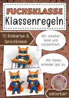 Vorschau - Anderer Materialtyp - Klassenregeln Fuchsklasse Klassentier Fuchs - Deckblatt