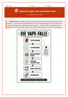 Vorschau - Arbeitsblätter - Nikotin & Vapes — Die unsichtbare Falle | Suchtprävention E-Zigaretten - Deckblatt
