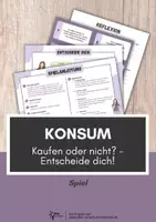Vorschau - Spiele - Konsum ⎮ Kaufen oder nicht - Entscheide dich - Spiel für Klasse 5 bis 7 - Deckblatt