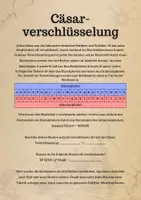 Vorschau - Arbeitsblätter - Cäsar-Verschlüsselung (mit Chiffrierscheibe zum Basteln) - Deckblatt