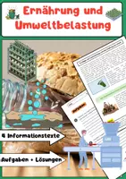 Vorschau - Arbeitsblätter - Ernährung und Umweltbelastung Zusammenhang erklärt - Deckblatt