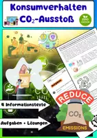 Vorschau - Arbeitsblätter - Konsumverhalten und CO₂-Ausstoß: Nachhaltiger Konsum - Deckblatt