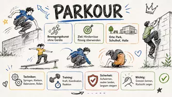 Vorschau - Arbeitsblätter - AB mit Fragen zum Thema "Parkour" + Lösungsblatt + Infografik - Seite 2