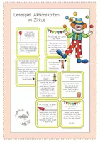 Vorschau - Spiele - Lesespiel Aktionen Klassenspiel Zirkus - Deckblatt
