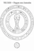 Vorschau - Arbeitsblätter - Fußball Weltmeisterschaft WM Ausmalbild 2026 - Deckblatt