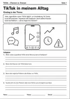Vorschau - Arbeitsblätter - Textgebundene Erörterung Klasse 9/10 | Tiktok - Seite 1