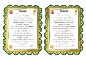 Vorschau - Anderer Materialtyp - Ferientüte - Sammeltüte als Erzählanlass - Seite 1
