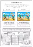 Vorschau - Arbeitsblätter - Lesespur "Sommer" - Klasse 1 bis 4 - Seite 1
