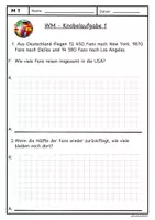 Vorschau - Arbeitsblätter - WM - Knobelaufgaben Sachaufgaben 1 - Seite 2
