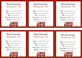 Vorschau - Arbeitsblätter - Notruf- und Rollenkarten Feuerwehr - Notrufgespräch - Seite 2