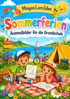 Vorschau - Mal- und Bastelvorlagen - Ausmalbilder Sommerferien - Deckblatt