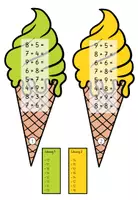Vorschau - Arbeitsblätter - Eissorten – Addition ZR 20/30 | Freiarbeit mit Selbstkontrolle | 1. Klasse Volksschule / Grundschule - Seite 3