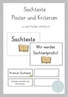 Vorschau - Poster - Sachtexte - Poster und Kriterien - Deckblatt