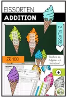 Vorschau - Arbeitsblätter - Eissorten – Addition ZR 100 | Freiarbeit mit Selbstkontrolle | 2. Klasse Volksschule / Grundschule - Deckblatt