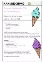 Vorschau - Arbeitsblätter - Eissorten – Addition ZR 100 | Freiarbeit mit Selbstkontrolle | 2. Klasse Volksschule / Grundschule - Seite 1
