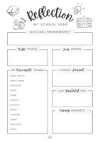 Vorschau - Arbeitsblätter - Reflection School Year - Seite 1