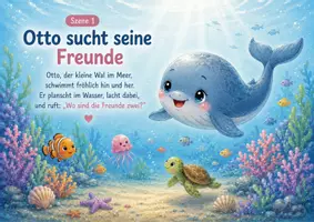Vorschau - Bildkarten - Mama kommt wieder! 🐋💙
Die berührende Kamishibai-Geschichte von Otto dem kleinen Wal für die Eingewöhnung in Krippe & Kita - Seite 2