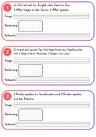 Vorschau - Arbeitsblätter - Materialpaket: Sachaufgaben-Paket Addition Klasse 1 - Seite 3