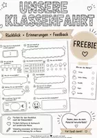 Vorschau - Arbeitsblätter - Klassenfahrt: Reflexion/ Rückblick - Deckblatt