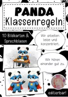 Vorschau - Anderer Materialtyp - Klassenregeln Pandaklasse Klassentier Panda - Deckblatt