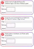 Vorschau - Arbeitsblätter - Sachaufgaben Addition ZR 20 mit Zehnerübergang - Seite 1
