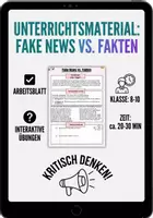 Vorschau - Arbeitsblätter - Fake News vs. Fakten – Arbeitsblatt zur Medienkompetenz (Klasse 8-10) - Deckblatt