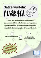 Vorschau - Spiele - Sätze würfeln: Fußball - Satzglieder erwürfeln, aufschreiben, umstellen - Deckblatt