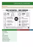 Vorschau - Arbeitsblätter - Bakterien vs. Viren | Immunsystem Biologie Klasse 8-10 & Sek II | Plakat & Arbeitsblatt mit Lösungen - Deckblatt