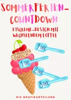 Vorschau - Anderer Materialtyp - 🍦☀️Sommerferien-Countdown im Eiscreme-Design🌴😎 - Deckblatt