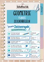 Vorschau - Poster - Geodreieck Zeichenregeln im Geometrieunterricht Geodreieck und Zirkel - Deckblatt