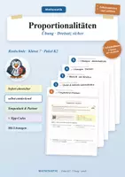 Vorschau - Unterrichtsreihen - Direkt & indirekt proportional - Dreisatz- Klasse 7 - Deckblatt